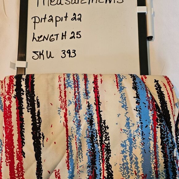 Emery Rose | Blue, REd and Black  Blouse | Size Large - Picture 8 of 8